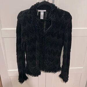 Sparkly Nine West Black Cardigan Sweater